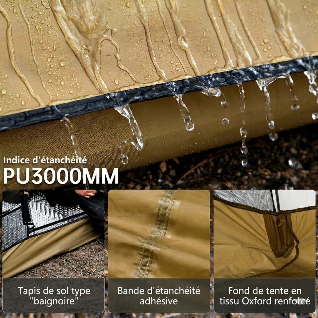 Tente Camping 2 Places Ultra Légère Imperméable RandoCamp