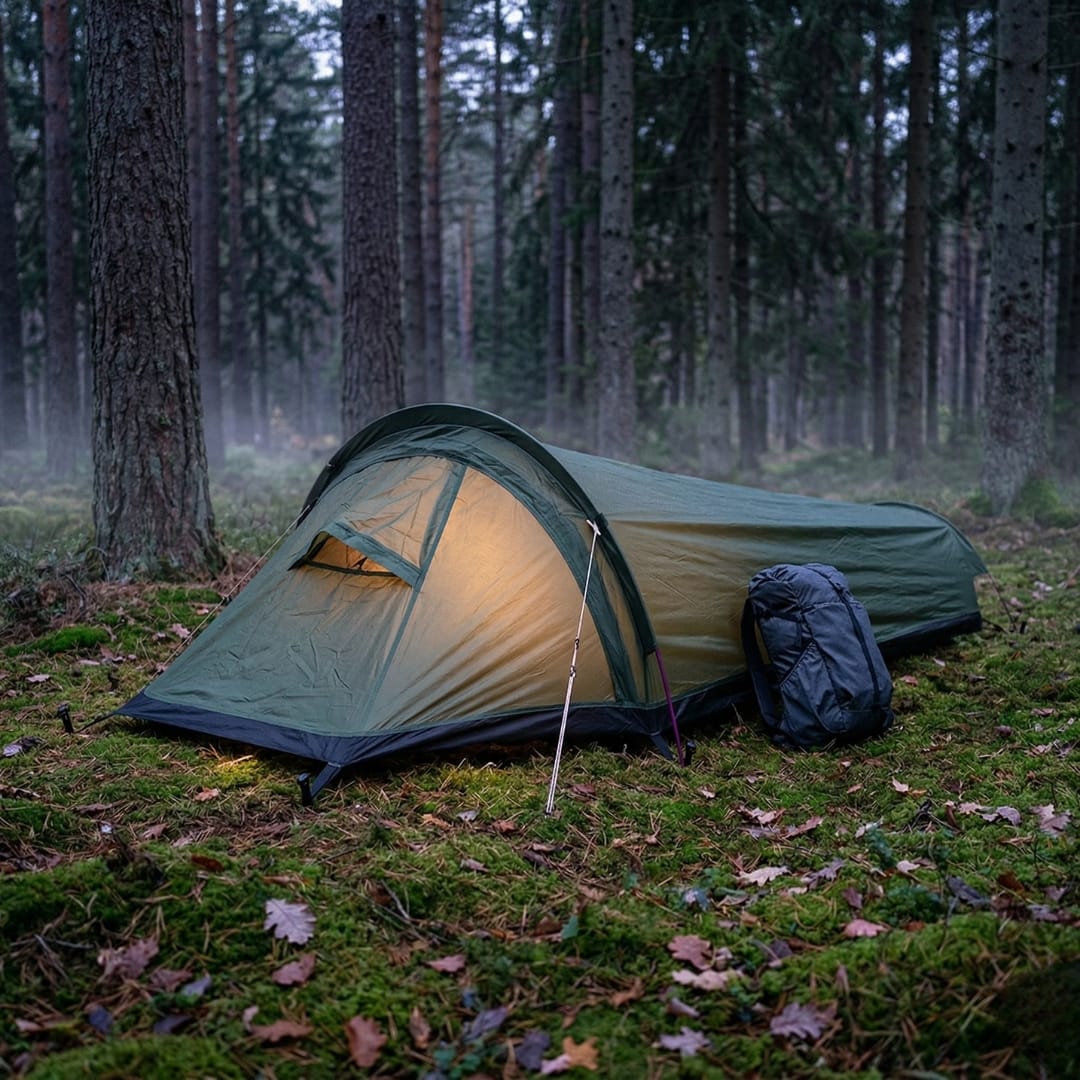 Tente Camping 1 Place Ultra-Légère Tunnel RandoCamp