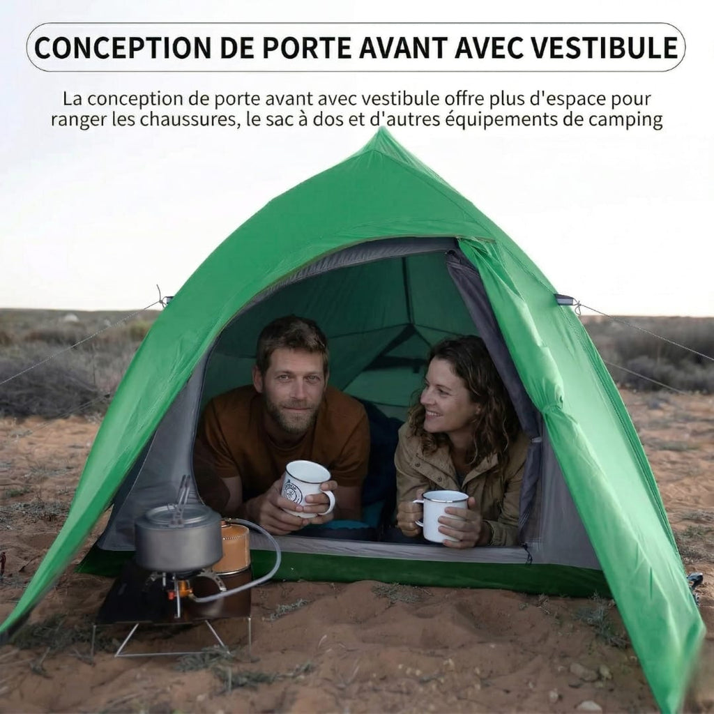 Tente Camping 2 Places Étanche et Spacieuse RandoCamp